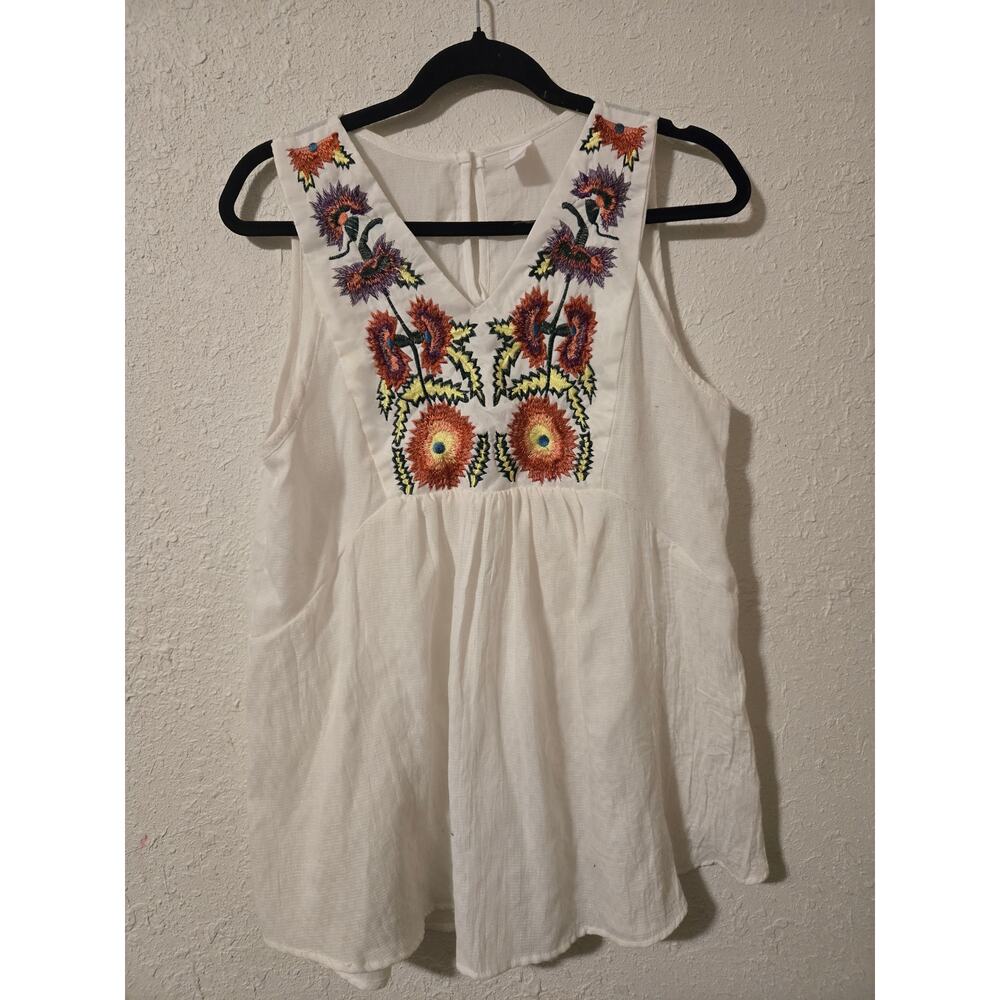 CY Fashion Embroidered Babydoll Top